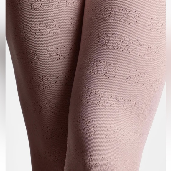 🌸SKIMS POINTELLE LOGO LEGGINGS IN QUARTZ PINK L - Picture 1 of 4